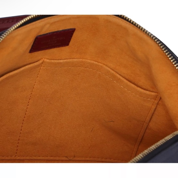 Louis Vuitton Tuileries Monogram Canvas Satchel Shoulder Bag Brown Blue - Picture 12 of 12